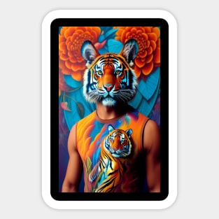 Pop Art - A Surreal Tiger Sticker